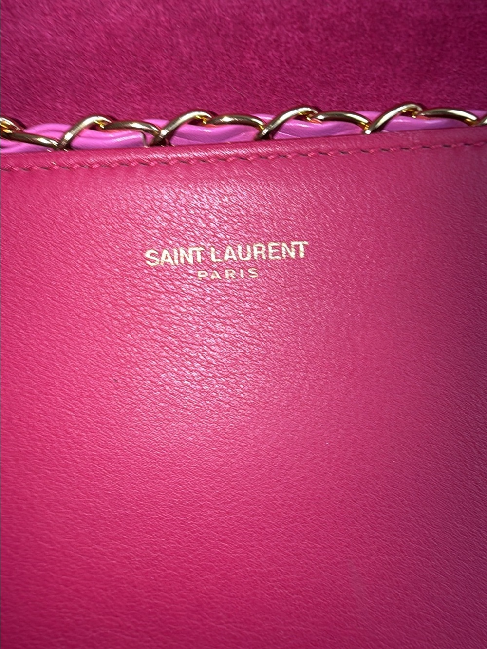 Yves Saint Laurent calfskin Classic Y Ligue clutch in Fuchsia authenticated - Picture 6 of 12